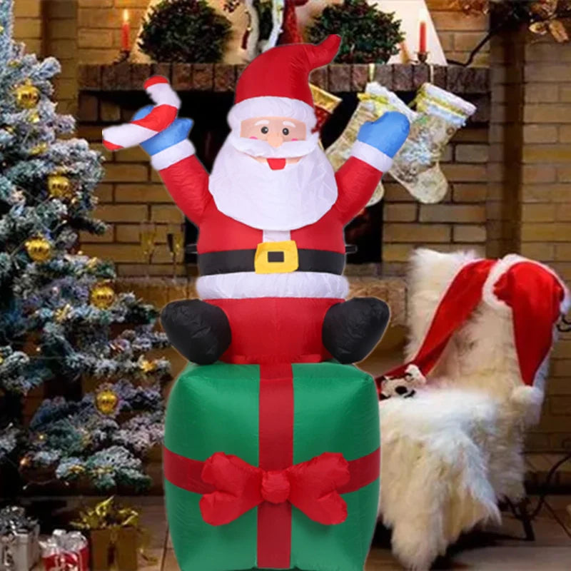 1.8M Giant Christmas Inflatable Santa With LED Lights Inflatable