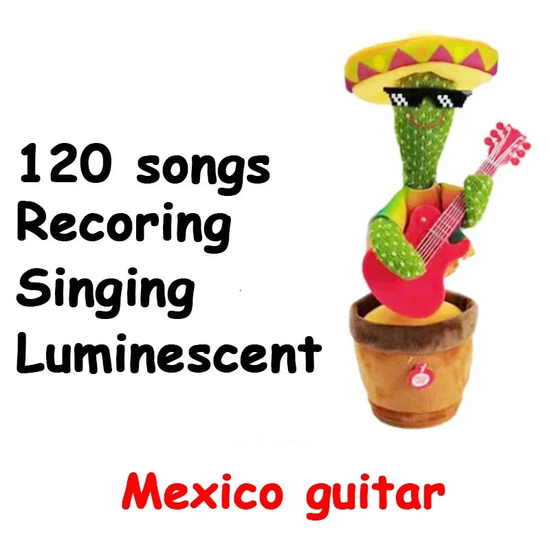 Rechargeable Dancer Cactus Glowing Dancing Electronic Plush Toys