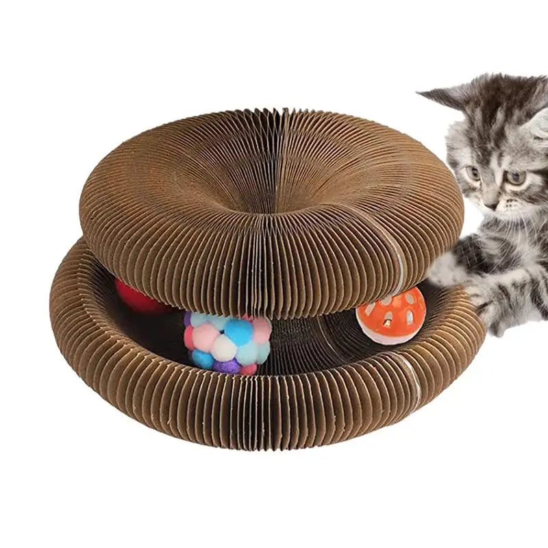 Cat Toys Magic Organ Cat Scratch Board Cat Toy with Bell Cat Grind Claw