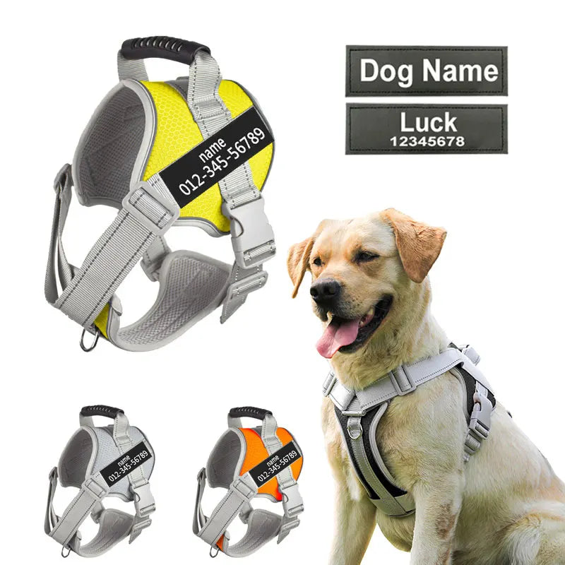 Customized Name Dog Harness