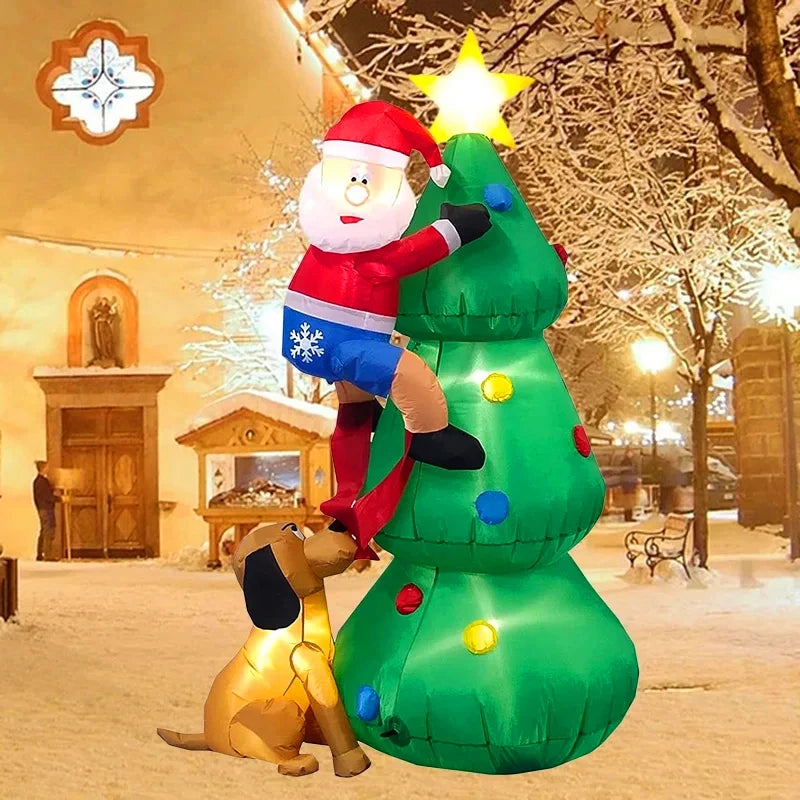 1.8M Christmas Decoration Inflatable Toys Santa Claus LED Lights Indoor Outdoor