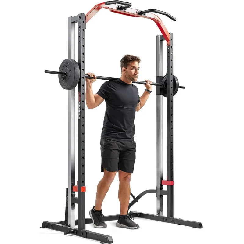 Sunny Health & Fitness Premium Squat Smith Machine Power Rack