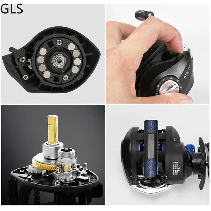 2024 GLS Metal Baitcasting Fishing Reel Left/Right Hand Fishing Coil