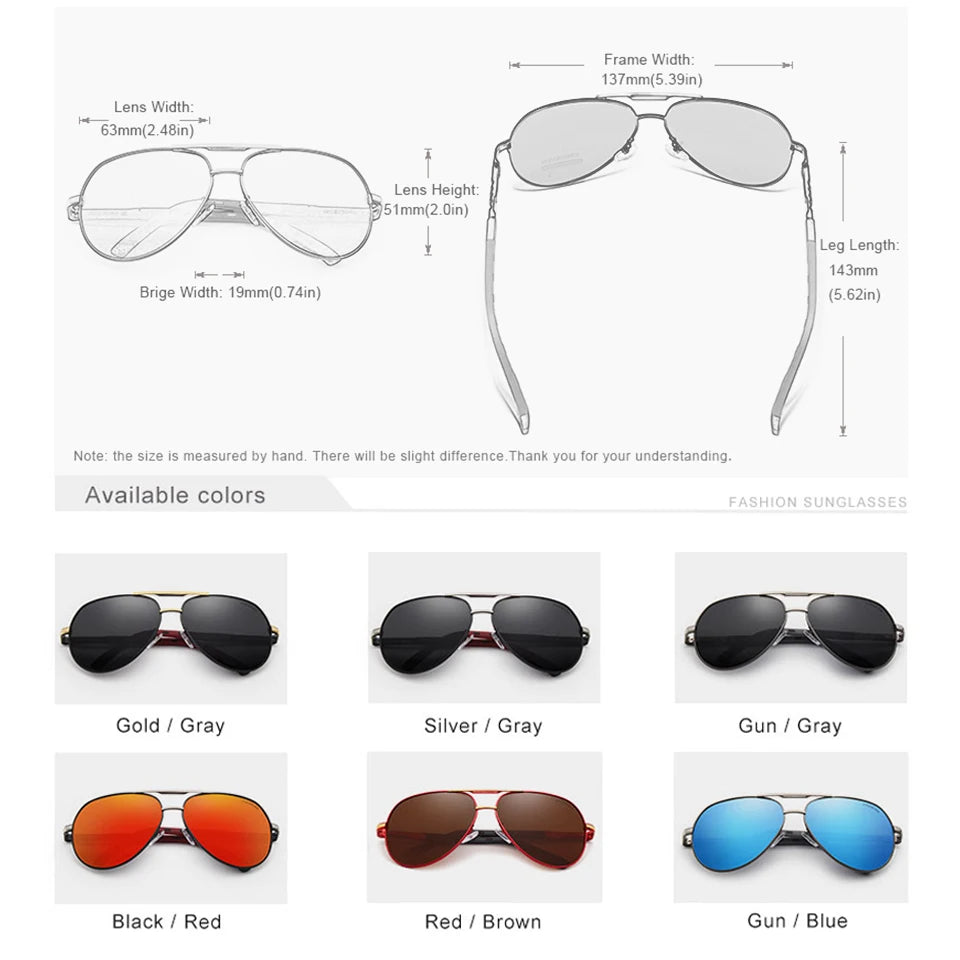 Men Classic Aluminum Polarized Sunglasses Women