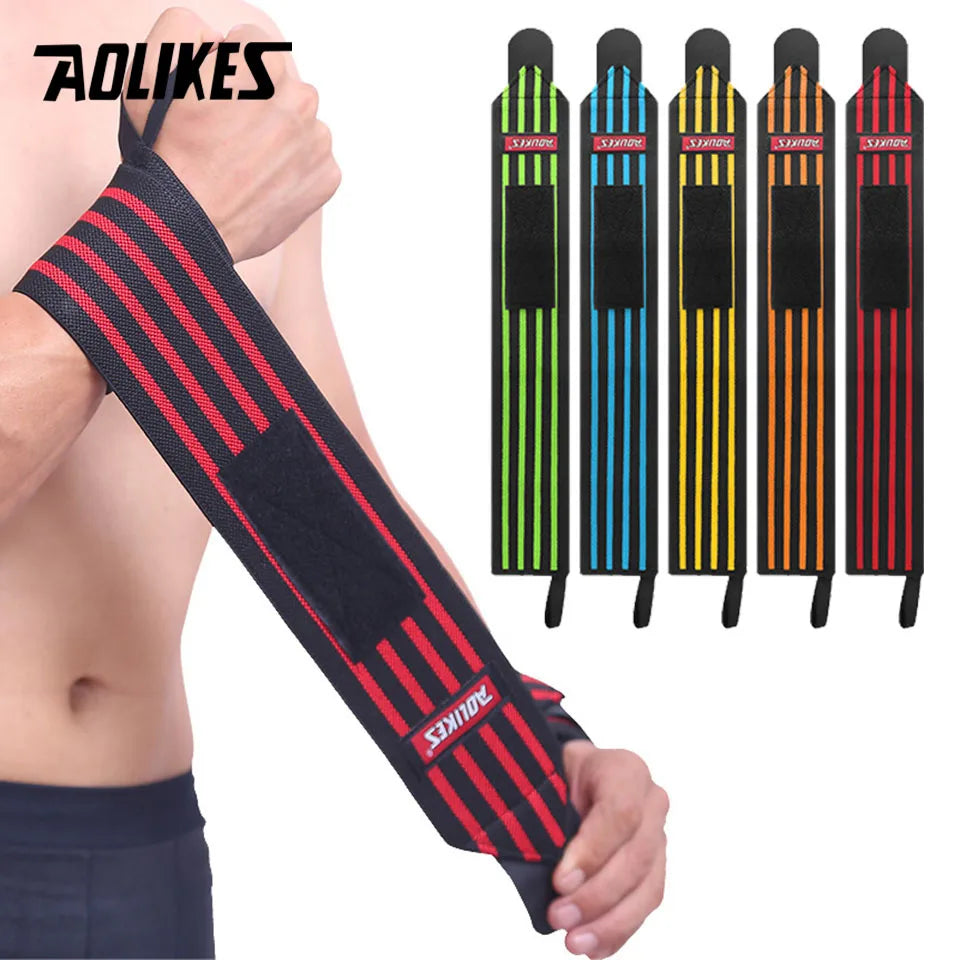 AOLIKES 1Pair Weightlifting Wrist Wraps - TotalWellnessMarketplace