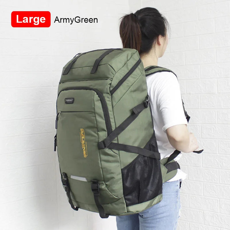 80L 50L Outdoor Backpack Men's Women's Travel Luggage Rucksack Sports Climbing Camping Hiking