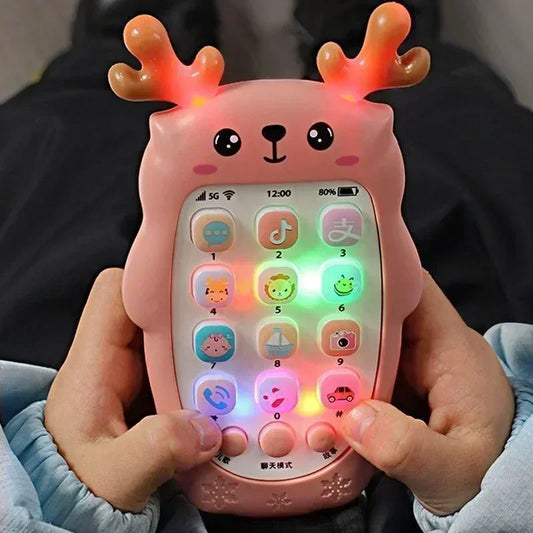 Baby Phone Toys Bilingual Telephone Teether Music Voice Toy Early Educational Learning