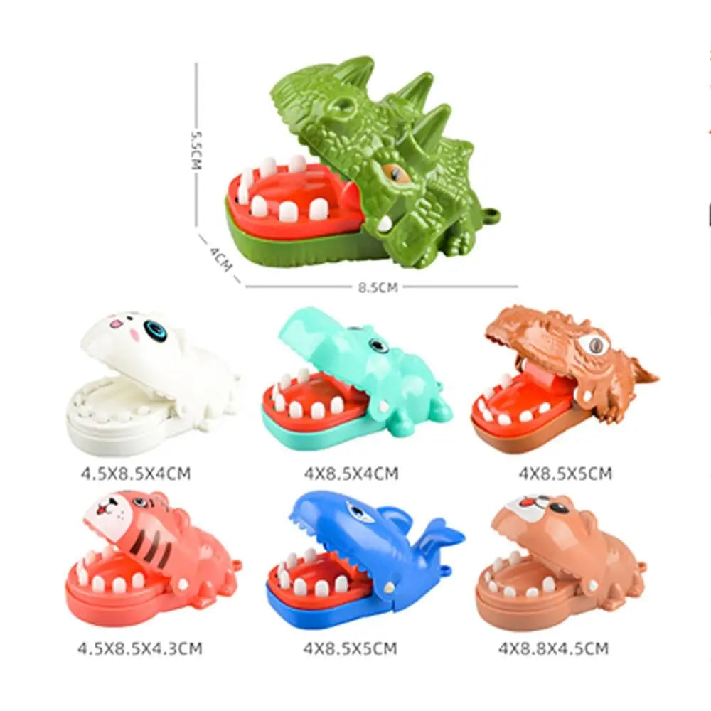 Plastic Bite Finger Toy Funny Random Color Mini Dinosaur