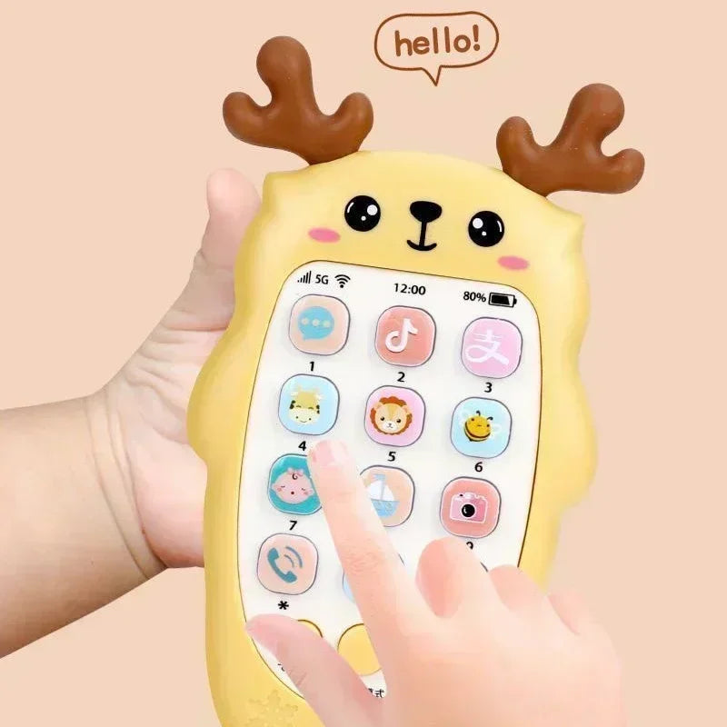 Baby Phone Toys Bilingual Telephone Teether Music Voice Toy Early Educational Learning