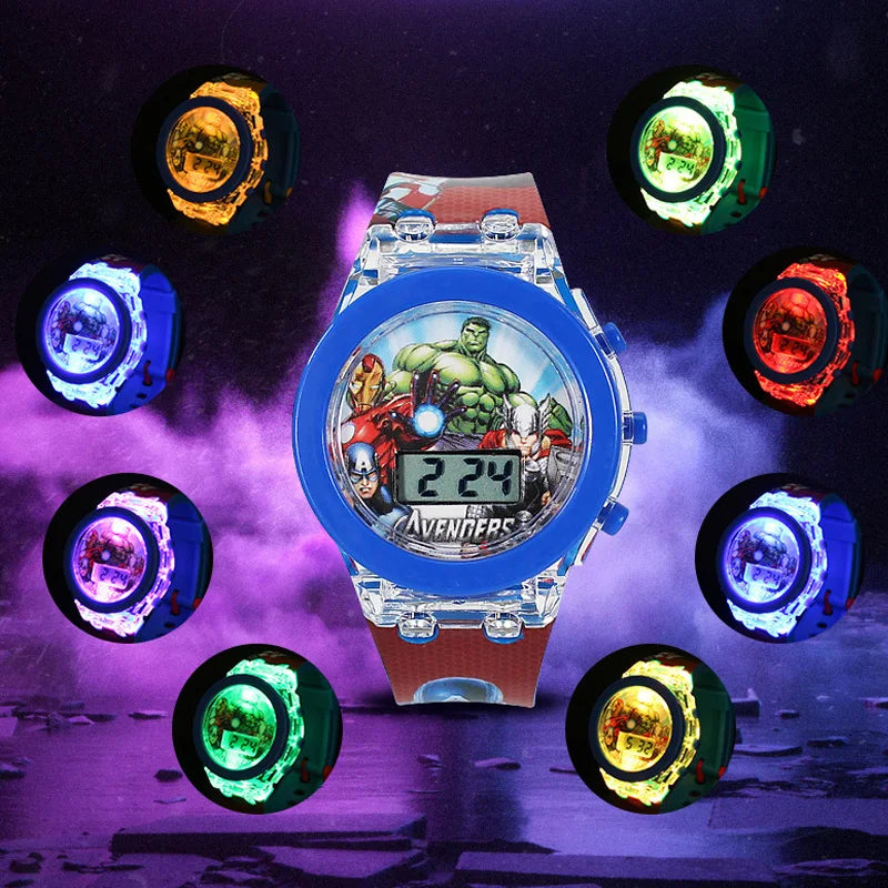 Flash Light Spiderman Kids Watches