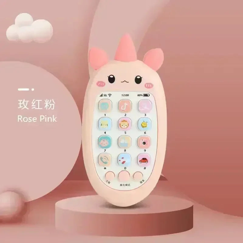 Baby Phone Toys Bilingual Telephone Teether Music Voice Toy Early Educational Learning