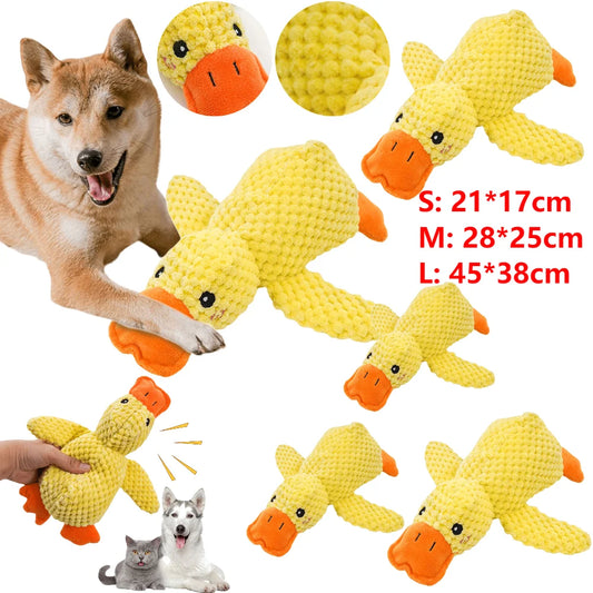 Dog Calming Duck Sound Toys Pet Plush Toy with Quacking Sound Calming