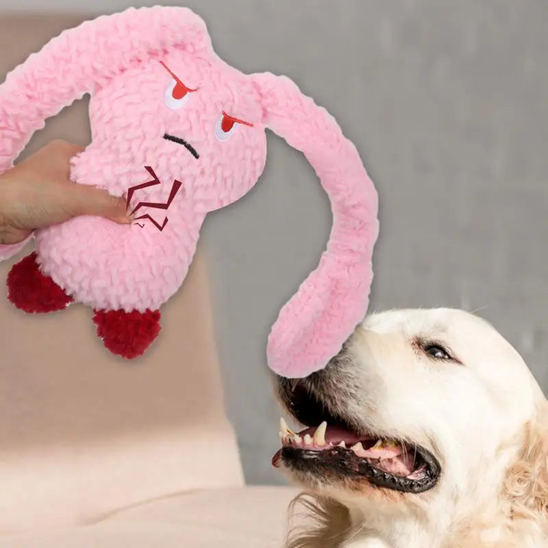 Dog Teething Toys Bunny Squeaky Pet Plush Chew Toy