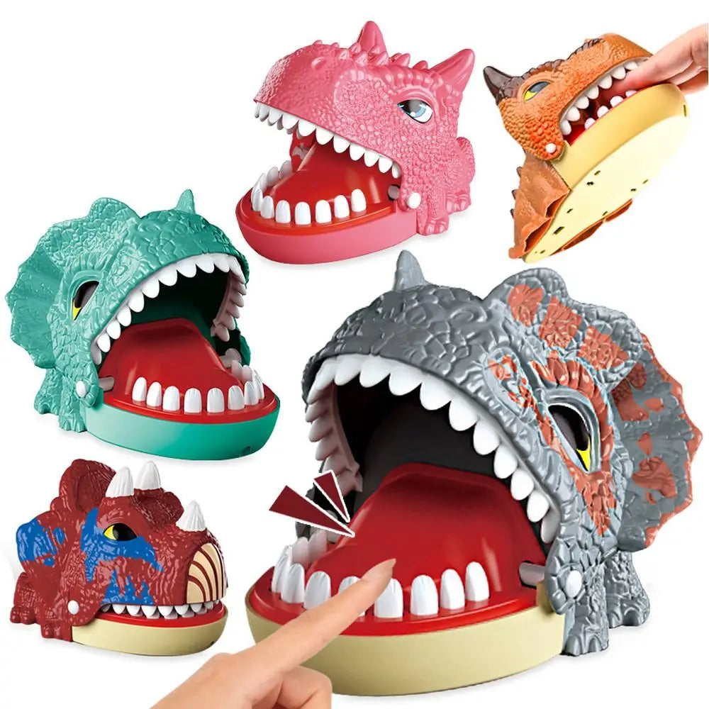 Plastic Bite Finger Toy Funny Random Color Mini Dinosaur