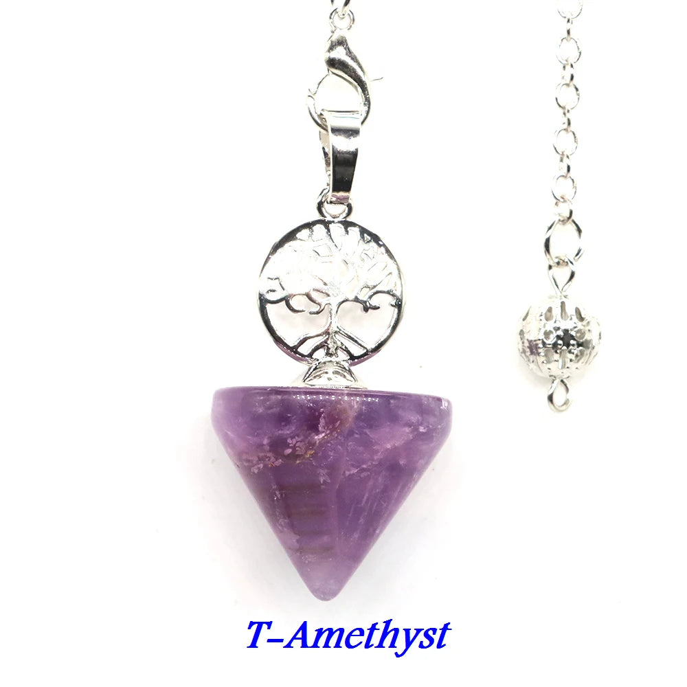 Natural Quartz Crystal Pendulum for Divination Reiki