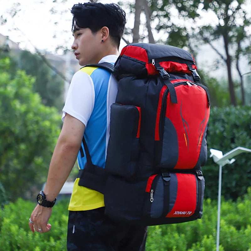 70L High Capacity Hiking Backpack Women Outdoor Travel Camping Backpack Men Waterproof Bag