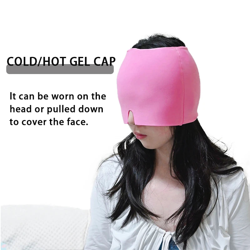 Gel Ice Headache Migraine Relief Hat Cold Compress Therapy