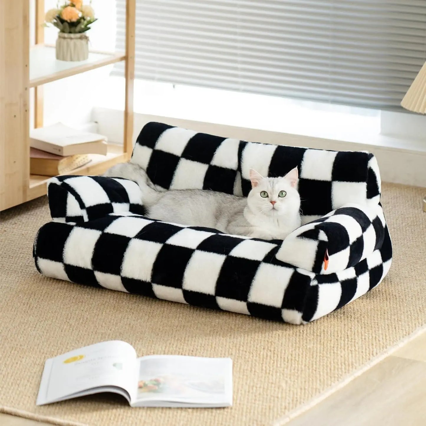 Mewoofun Pet Couch Bed 26×19×13 Inch Washable