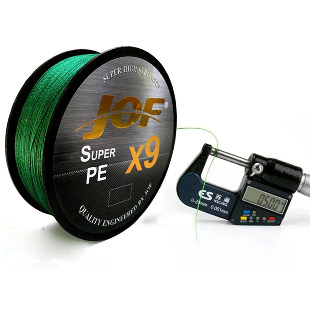 JOF 9 Weaves Fishing Line 500M 300M 100M 9 Strands Braided Fishing Line