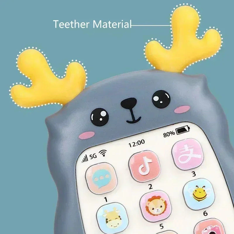 Baby Phone Toys Bilingual Telephone Teether Music Voice Toy Early Educational Learning