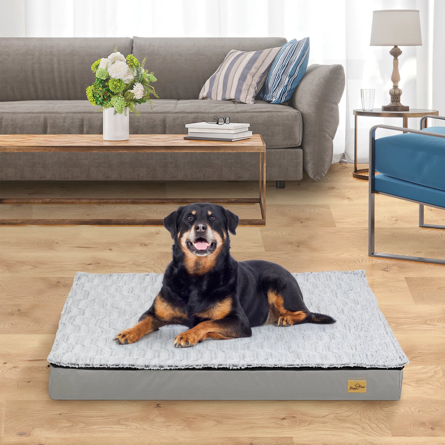 Dog Pet Sleeping Bed Waterproof Rectangle Sponge Foam