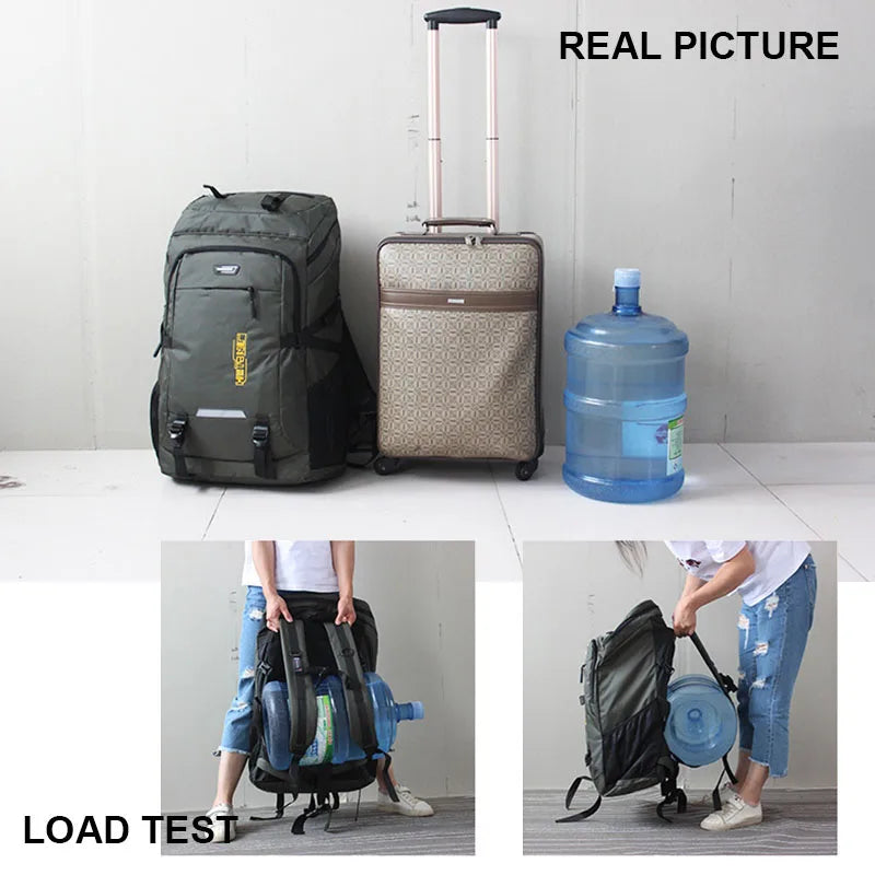 80L 50L Outdoor Backpack Men's Women's Travel Luggage Rucksack Sports Climbing Camping Hiking