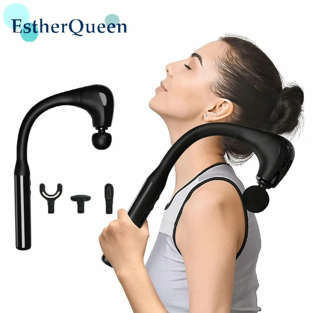 EstheQueen Handheld Curved Handles Massage Gun