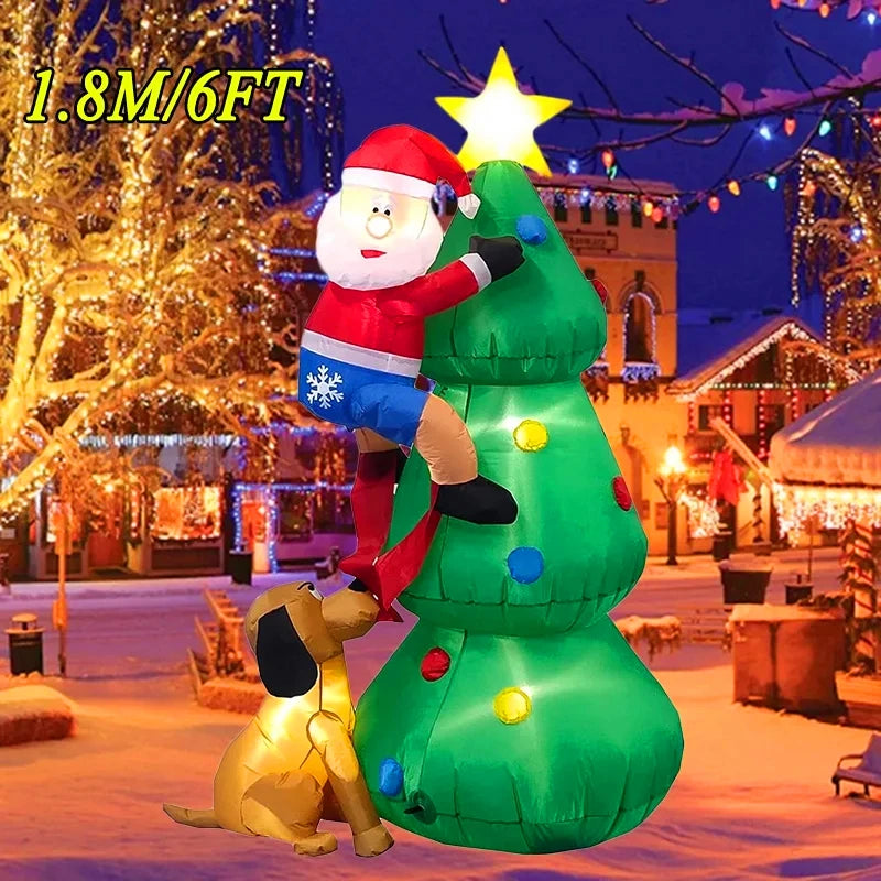 1.8M Christmas Decoration Inflatable Toys Santa Claus LED Lights Indoor Outdoor