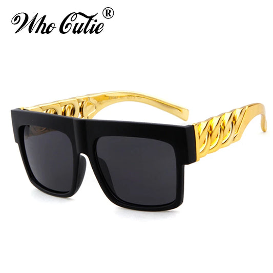 WHO CUTIE Square Sunglasses Men Women Brand