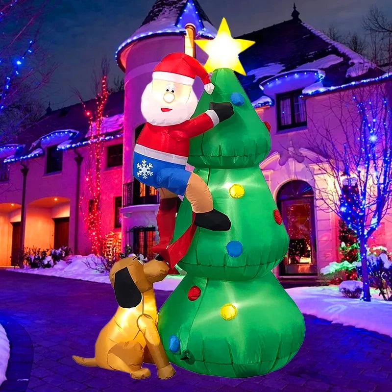 1.8M Christmas Decoration Inflatable Toys Santa Claus LED Lights Indoor Outdoor