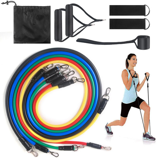 Resistance Bands With Handles Yoga Pull Rope Elastic Fitness Exercise Tube Band