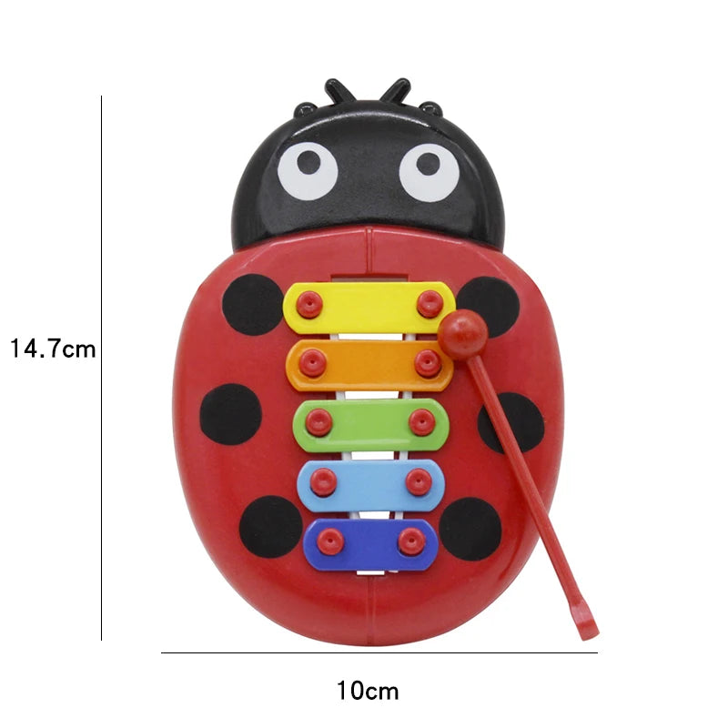 Musical Toys Wooden Percussion Kids Music Instrument Cute Cartoon Inset Beetle