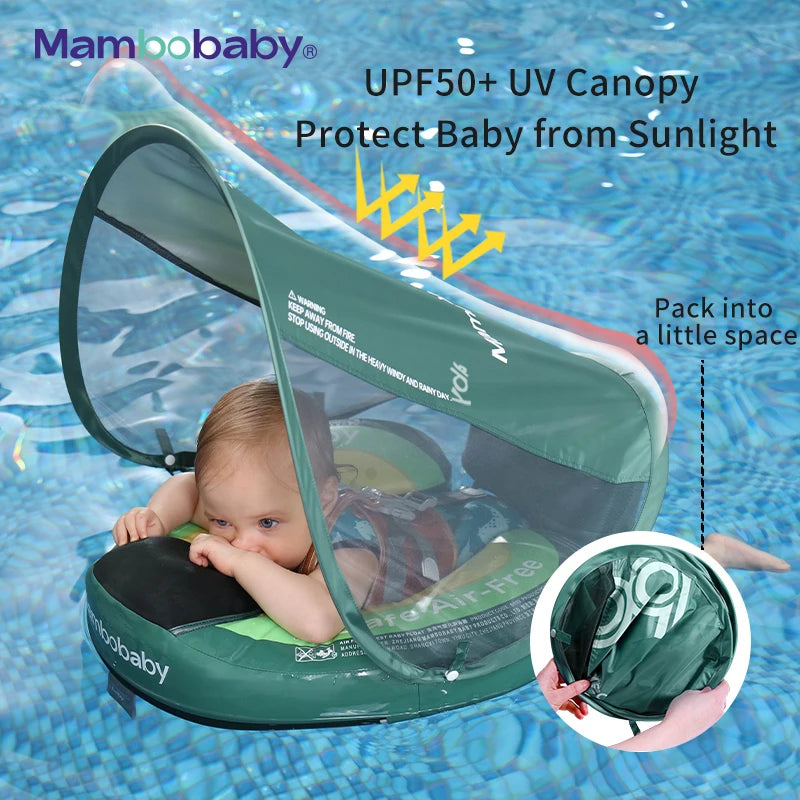 Mambobaby Baby Swimming Float With Sunshade - TotalWellnessMarketplace