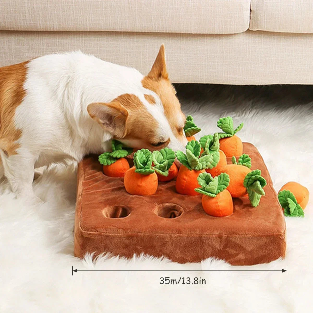 Dogs Carrot Snuffle Mat Interactive Pet Stress Relief Dogs Chew Toys with Non-Slip Bottom