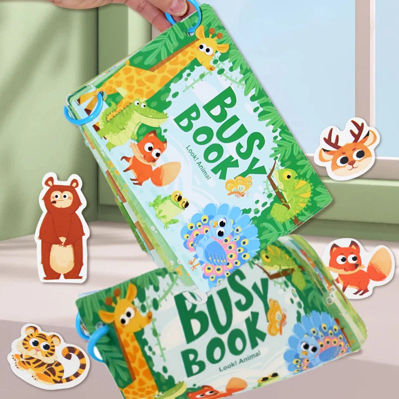 Montessori Baby Busy book My First Quiet Book Paste Early Learning Education Toy