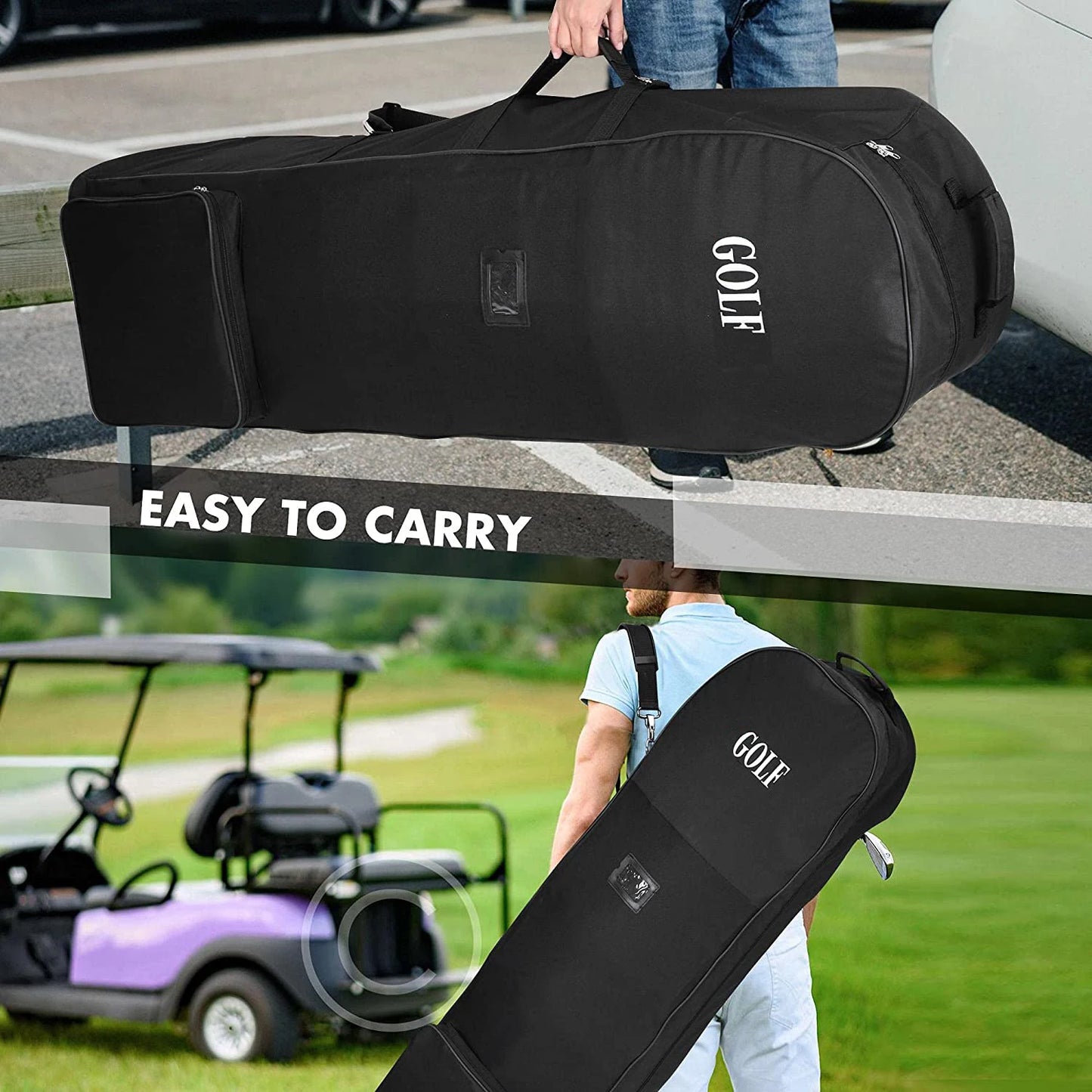 Soft Golf Travel Bags With Wheels Large Capacity