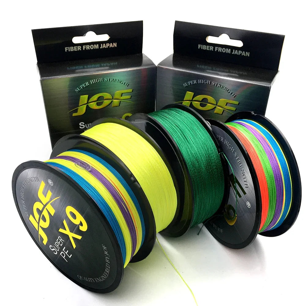 JOF 9 Weaves Fishing Line 500M 300M 100M 9 Strands Braided Fishing Line