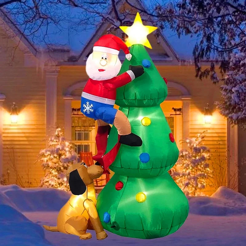 1.8M Christmas Decoration Inflatable Toys Santa Claus LED Lights Indoor Outdoor