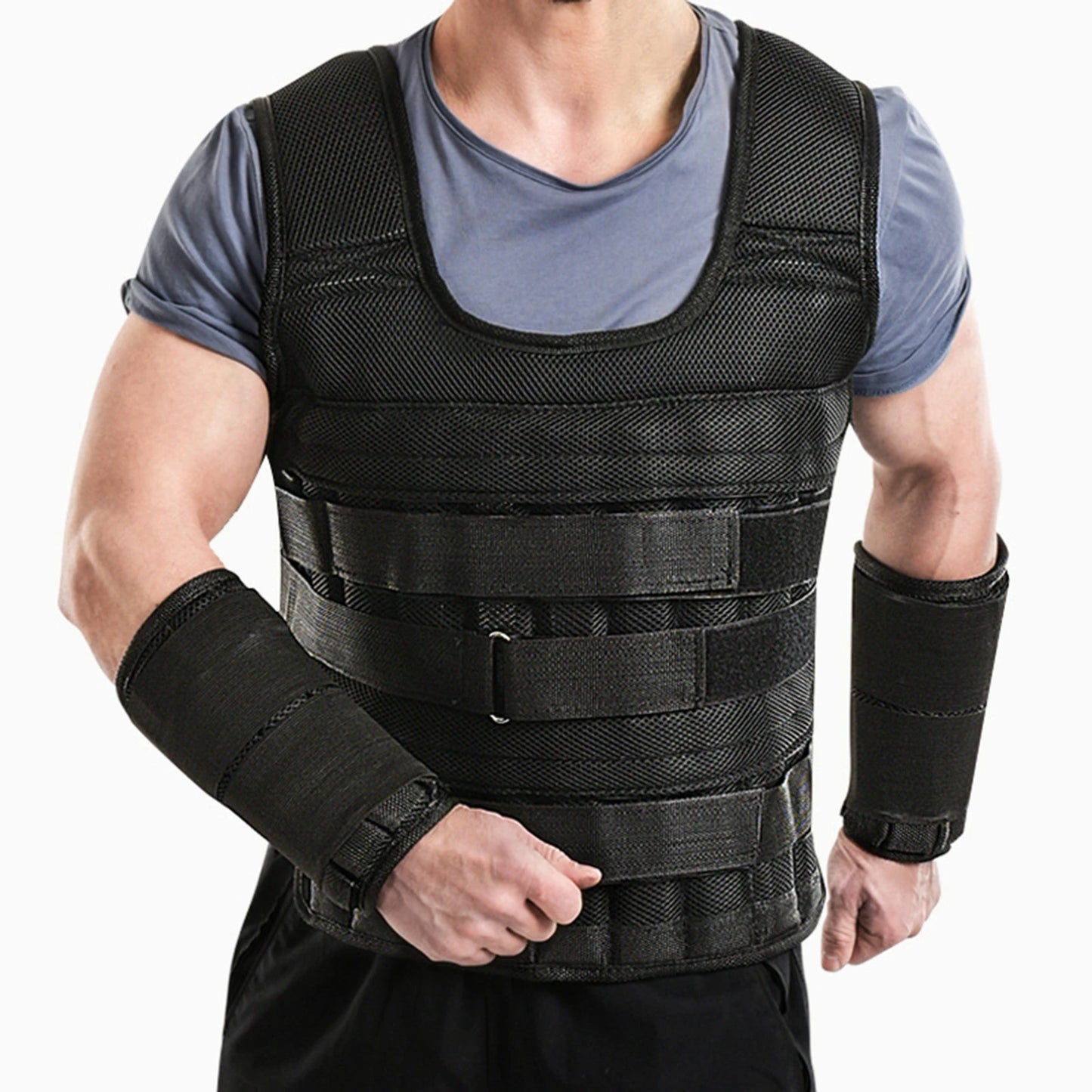 Running Weight Vest Lead Sandbag Leggings Equipment Training Adjustable Weight Fitness Vest Steel Plate Set