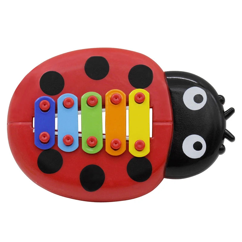 Musical Toys Wooden Percussion Kids Music Instrument Cute Cartoon Inset Beetle