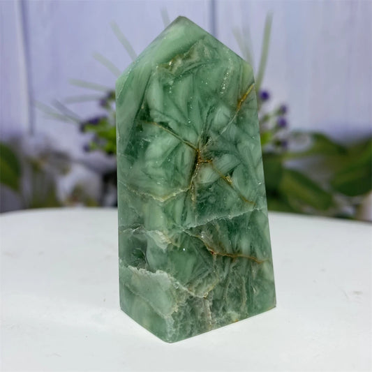 Natural Crystal Green Moonstone  Healing Reiki Wicca