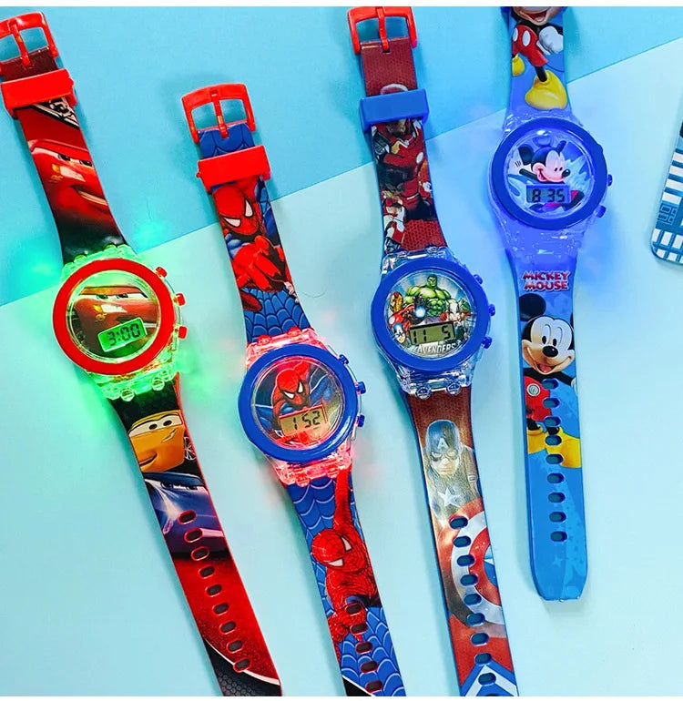 Flash Light Spiderman Kids Watches