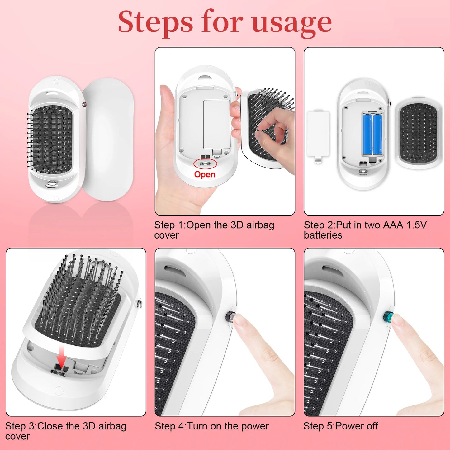 New Version Ionic Hairbrush