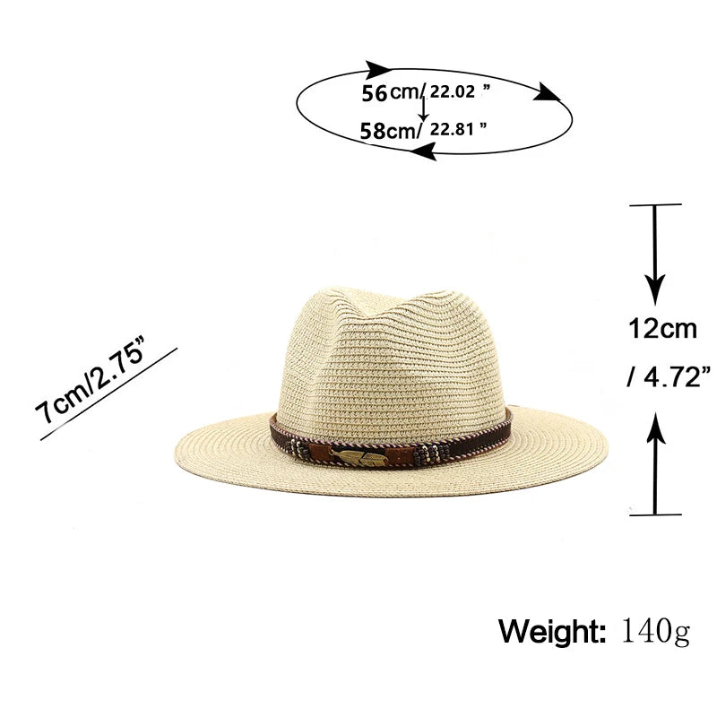 Simple Top Quality Man Straw sun Hat