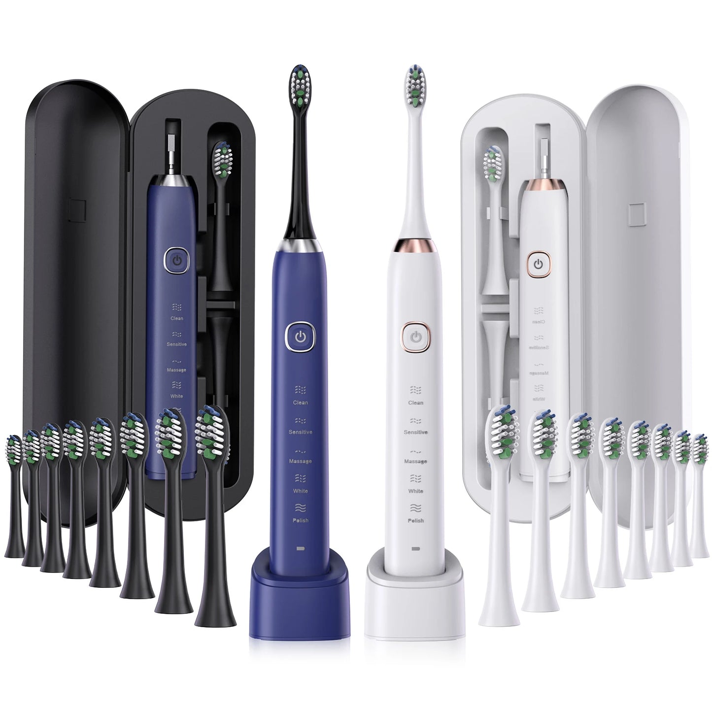 Smart Sonic Electric Toothbrush Ultrasound IPX7 Rechargeable