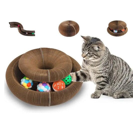 Cat Toys Magic Organ Cat Scratch Board Cat Toy with Bell Cat Grind Claw