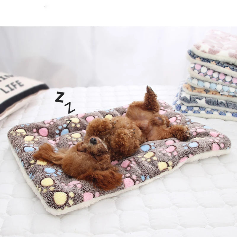 Soft Flannel Pet Mat dog Bed Winter Thicken Warm