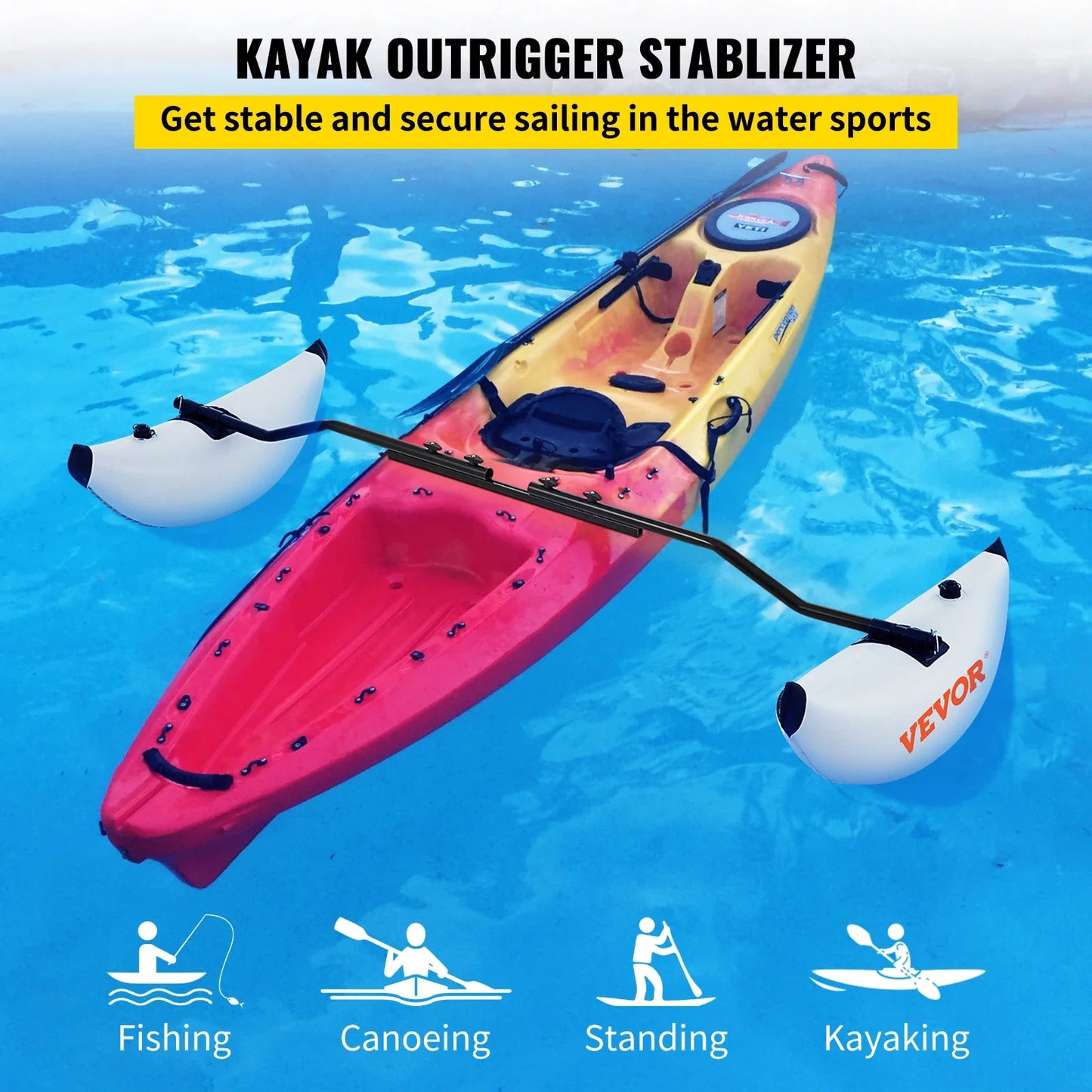 VEVOR Kayak Stabilizer PVC Inflatable Float Standing Float Stabilizer