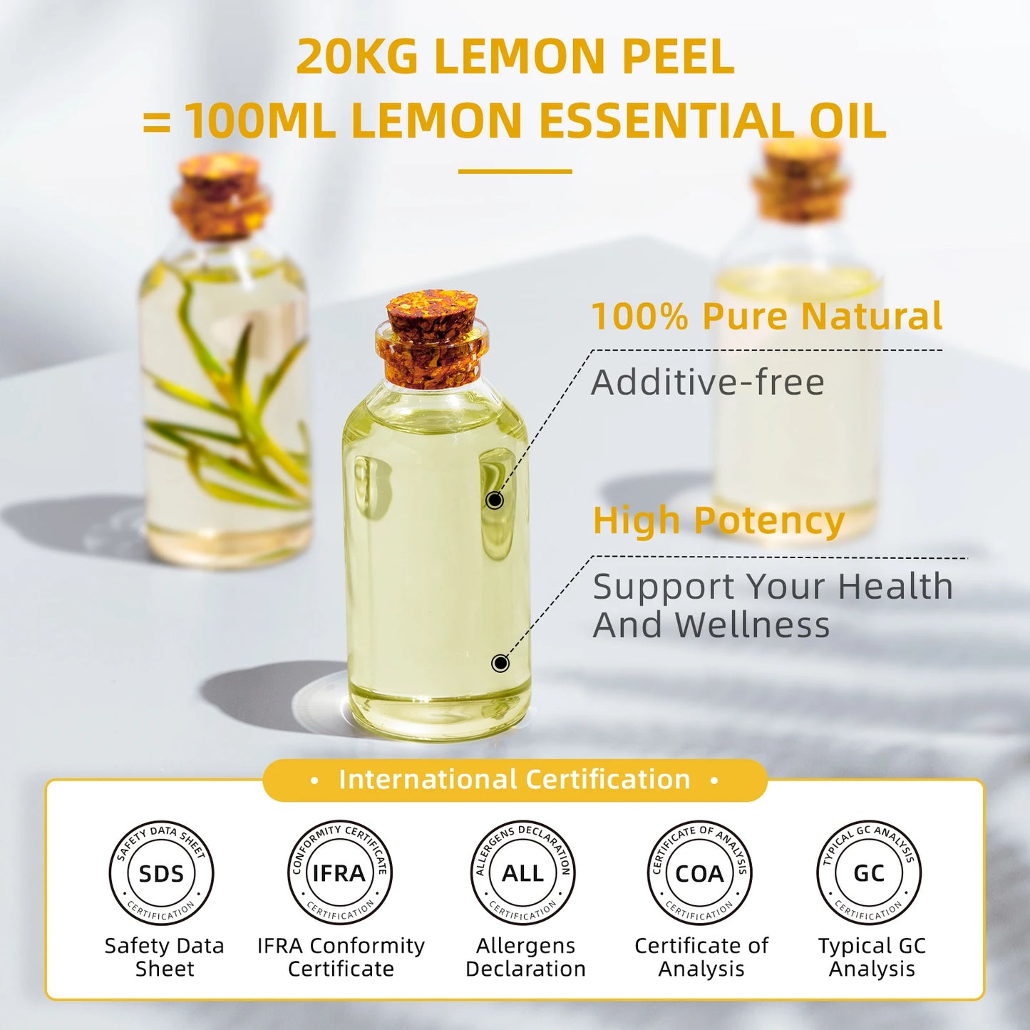 100ML Lemon Essential Oils for Diffuser