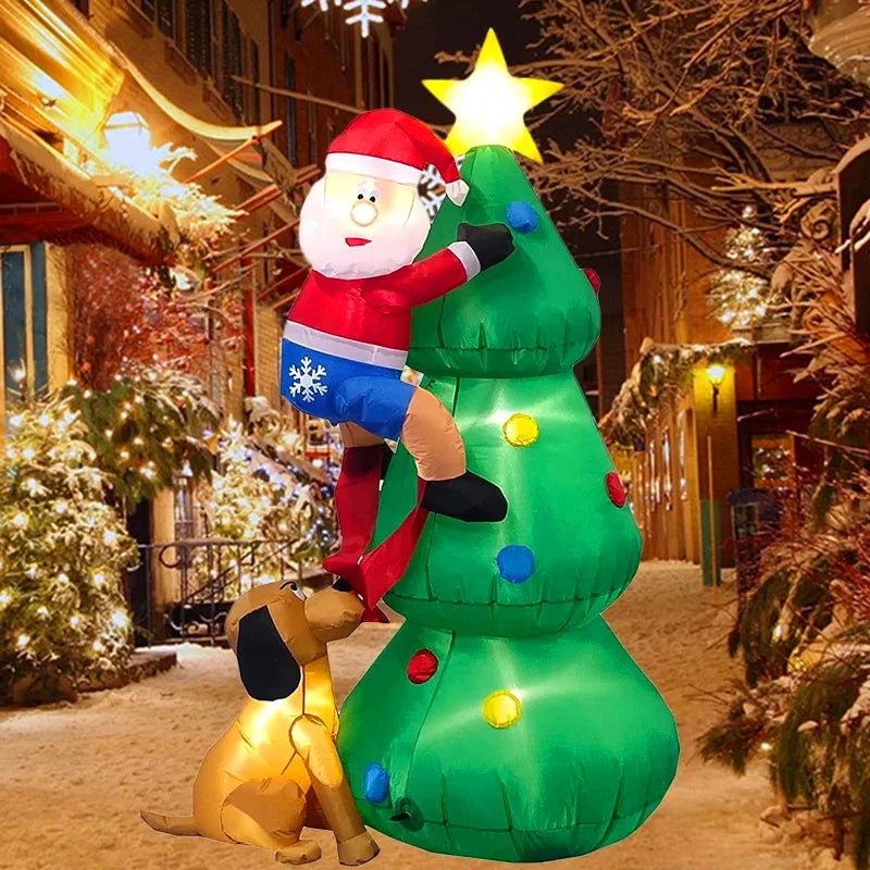 1.8M Christmas Decoration Inflatable Toys Santa Claus LED Lights Indoor Outdoor